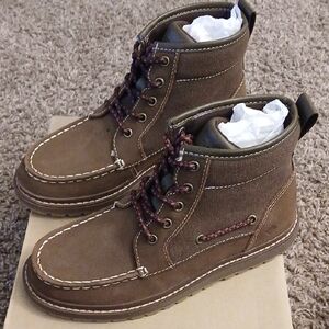 NIB Sperry Boy's AO Twisted Lug Brown Boots, Size 2 Medium